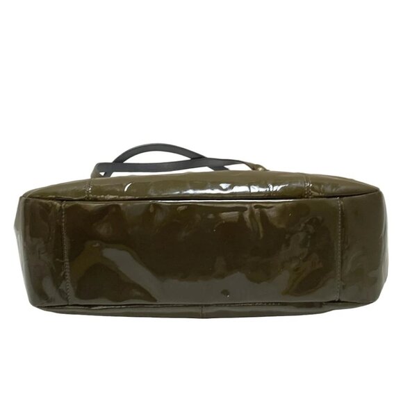 Auth COACH Gallery Embossed Patent Leather Large East West Zip Tote F17729 - - Picture 4 of 8